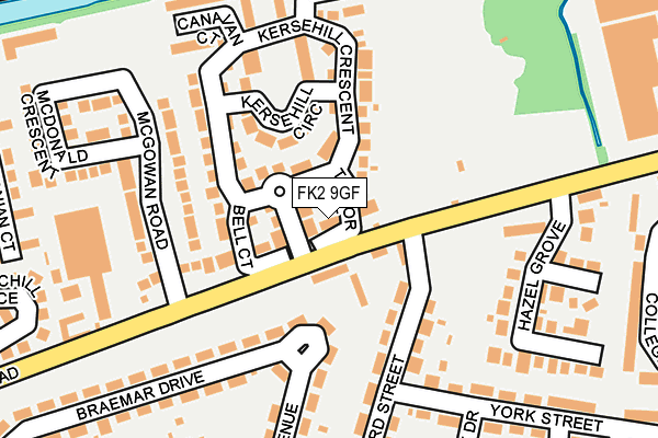 FK2 9GF map - OS OpenMap – Local (Ordnance Survey)