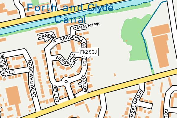 FK2 9GJ map - OS OpenMap – Local (Ordnance Survey)