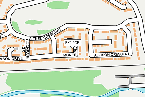 FK2 9GR map - OS OpenMap – Local (Ordnance Survey)