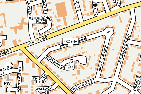 FK2 9HA map - OS OpenMap – Local (Ordnance Survey)