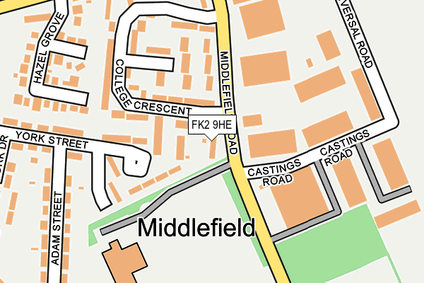 FK2 9HE map - OS OpenMap – Local (Ordnance Survey)