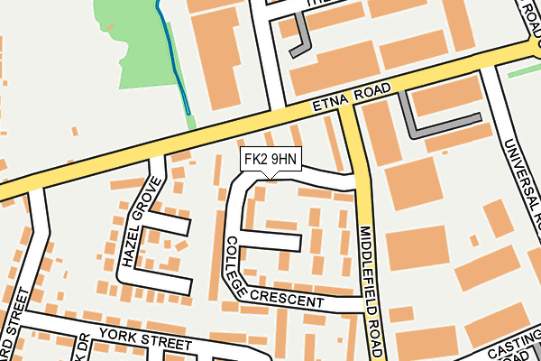 FK2 9HN map - OS OpenMap – Local (Ordnance Survey)