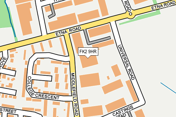 FK2 9HR map - OS OpenMap – Local (Ordnance Survey)