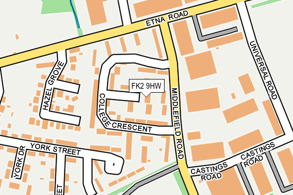 FK2 9HW map - OS OpenMap – Local (Ordnance Survey)
