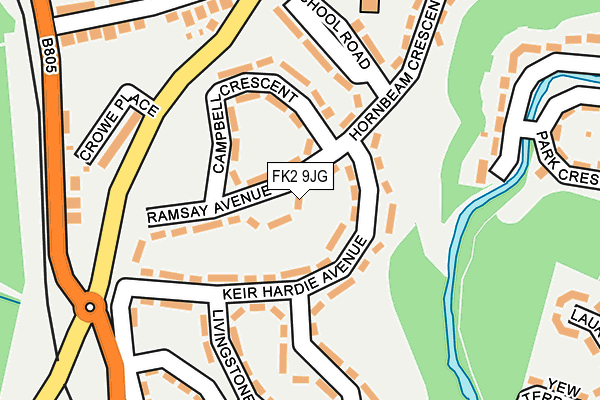 FK2 9JG map - OS OpenMap – Local (Ordnance Survey)