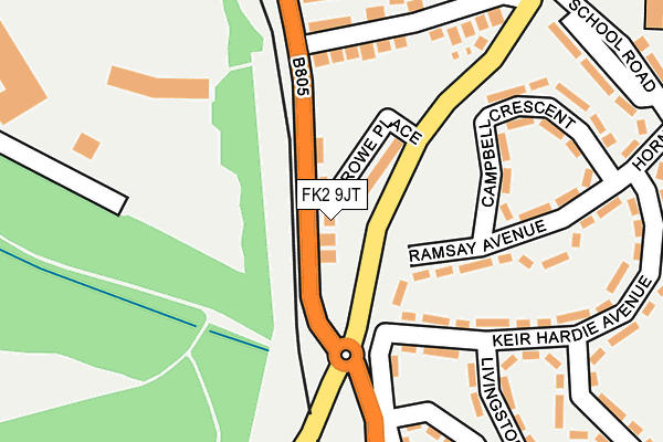 FK2 9JT map - OS OpenMap – Local (Ordnance Survey)