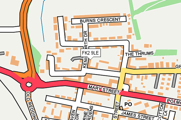 FK2 9LE map - OS OpenMap – Local (Ordnance Survey)