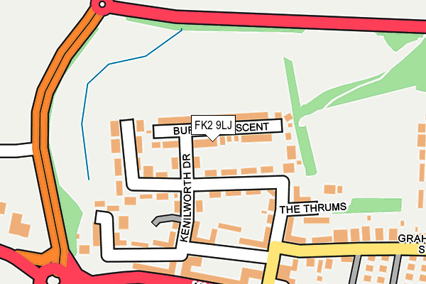 FK2 9LJ map - OS OpenMap – Local (Ordnance Survey)
