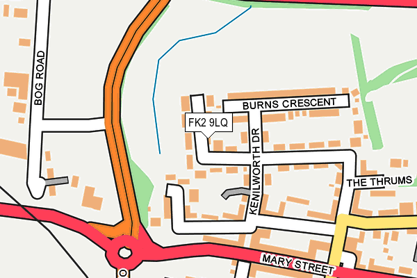 FK2 9LQ map - OS OpenMap – Local (Ordnance Survey)