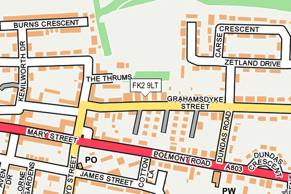 FK2 9LT map - OS OpenMap – Local (Ordnance Survey)