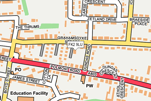 FK2 9LU map - OS OpenMap – Local (Ordnance Survey)