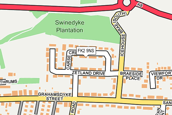 FK2 9NS map - OS OpenMap – Local (Ordnance Survey)