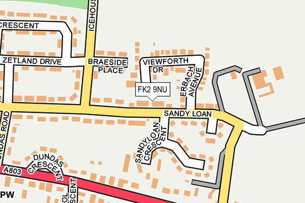 FK2 9NU map - OS OpenMap – Local (Ordnance Survey)