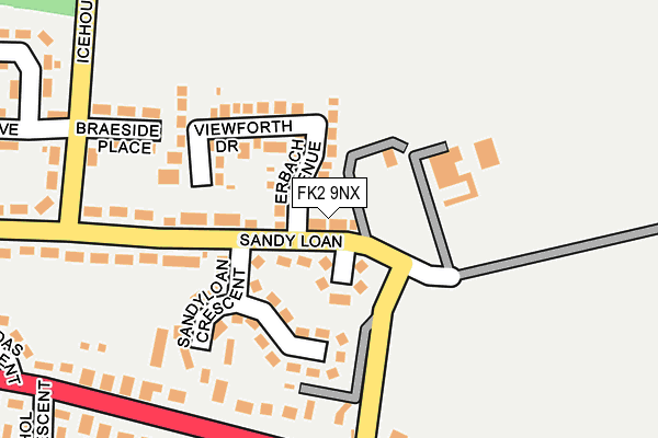FK2 9NX map - OS OpenMap – Local (Ordnance Survey)