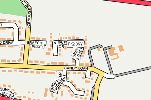 FK2 9NY map - OS OpenMap – Local (Ordnance Survey)