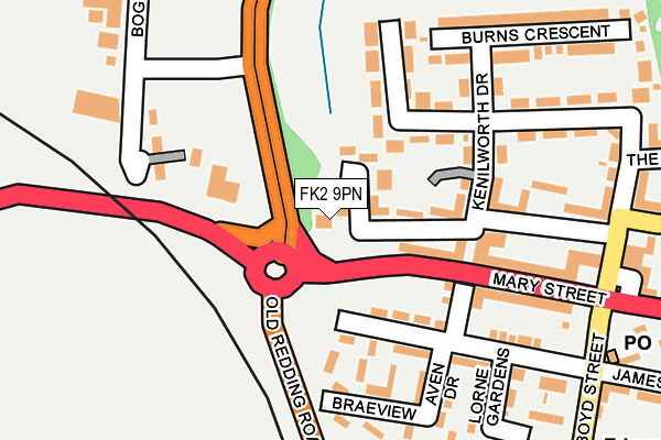FK2 9PN map - OS OpenMap – Local (Ordnance Survey)