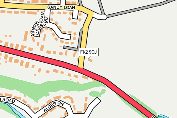 FK2 9QJ map - OS OpenMap – Local (Ordnance Survey)