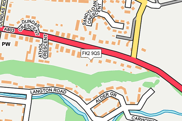 FK2 9QS map - OS OpenMap – Local (Ordnance Survey)