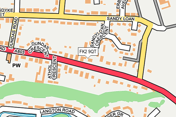 FK2 9QT map - OS OpenMap – Local (Ordnance Survey)