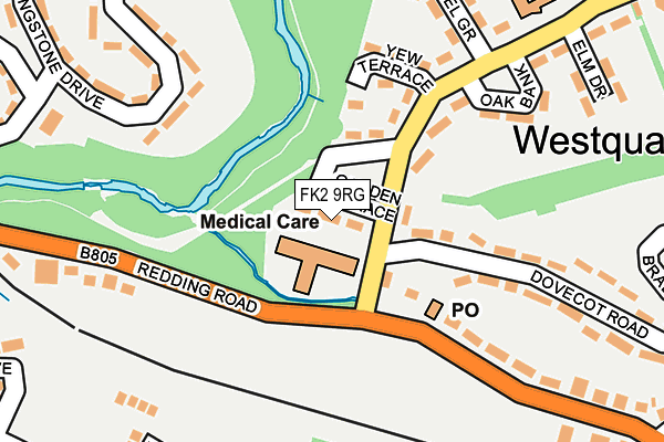 FK2 9RG map - OS OpenMap – Local (Ordnance Survey)