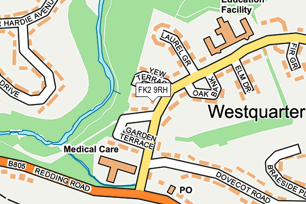 FK2 9RH map - OS OpenMap – Local (Ordnance Survey)