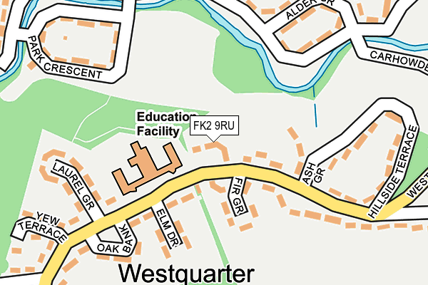 FK2 9RU map - OS OpenMap – Local (Ordnance Survey)