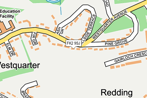FK2 9SJ map - OS OpenMap – Local (Ordnance Survey)