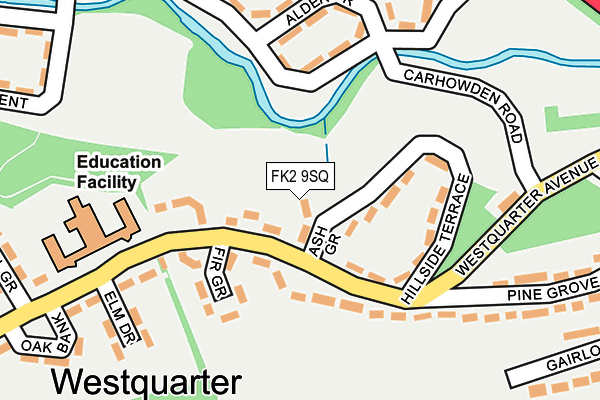 FK2 9SQ map - OS OpenMap – Local (Ordnance Survey)