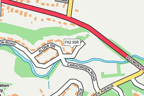 FK2 9SR map - OS OpenMap – Local (Ordnance Survey)