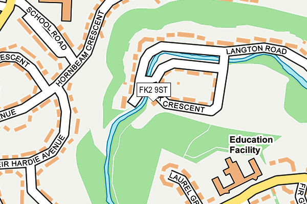 FK2 9ST map - OS OpenMap – Local (Ordnance Survey)