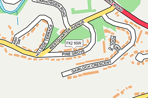 FK2 9SW map - OS OpenMap – Local (Ordnance Survey)