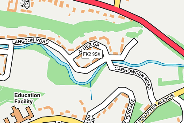 FK2 9SX map - OS OpenMap – Local (Ordnance Survey)