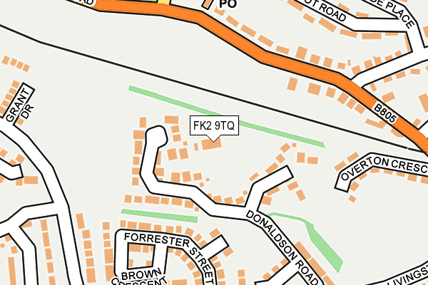 FK2 9TQ map - OS OpenMap – Local (Ordnance Survey)