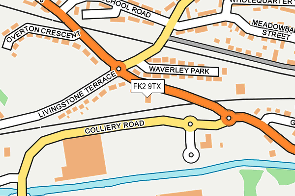 FK2 9TX map - OS OpenMap – Local (Ordnance Survey)