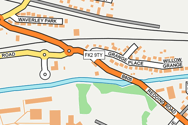 FK2 9TY map - OS OpenMap – Local (Ordnance Survey)