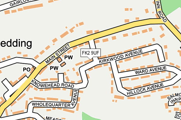 FK2 9UF map - OS OpenMap – Local (Ordnance Survey)