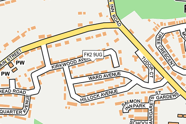 FK2 9UG map - OS OpenMap – Local (Ordnance Survey)
