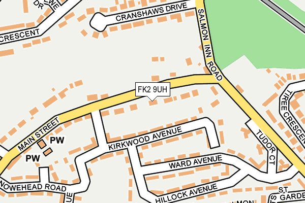 FK2 9UH map - OS OpenMap – Local (Ordnance Survey)