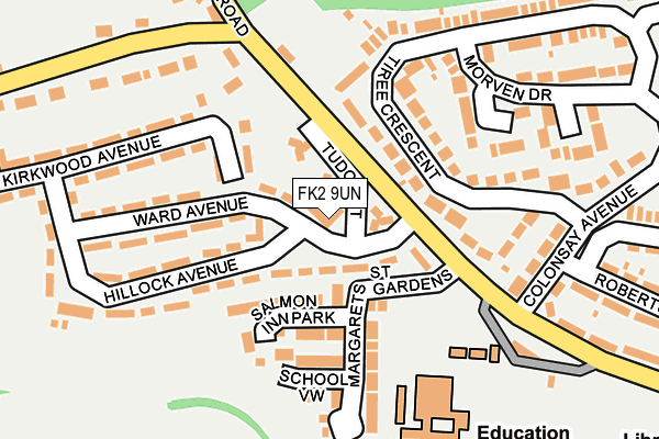 FK2 9UN map - OS OpenMap – Local (Ordnance Survey)