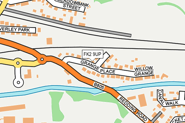FK2 9UP map - OS OpenMap – Local (Ordnance Survey)