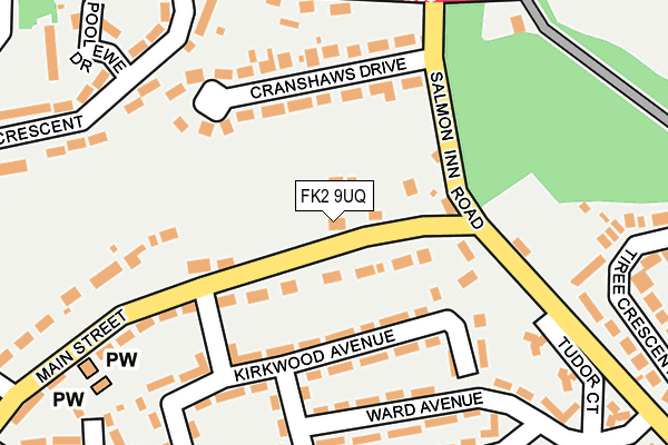 FK2 9UQ map - OS OpenMap – Local (Ordnance Survey)