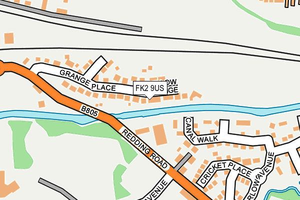 FK2 9US map - OS OpenMap – Local (Ordnance Survey)