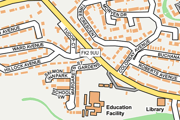 FK2 9UU map - OS OpenMap – Local (Ordnance Survey)