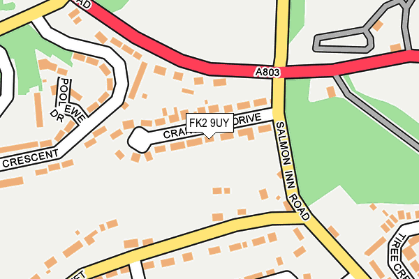 FK2 9UY map - OS OpenMap – Local (Ordnance Survey)