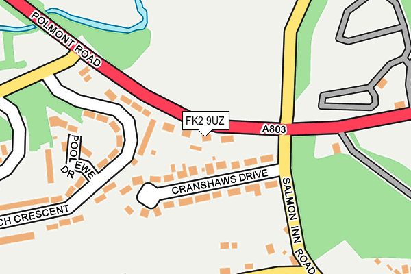 FK2 9UZ map - OS OpenMap – Local (Ordnance Survey)