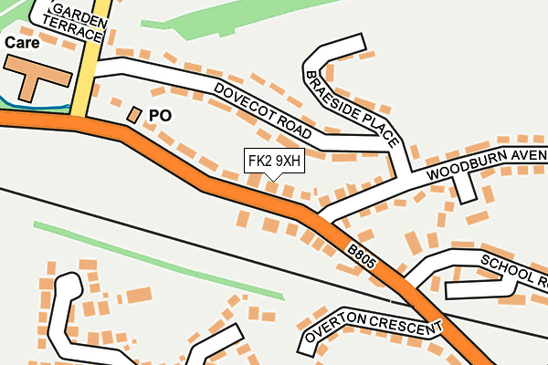 FK2 9XH map - OS OpenMap – Local (Ordnance Survey)