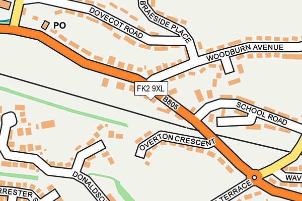 FK2 9XL map - OS OpenMap – Local (Ordnance Survey)