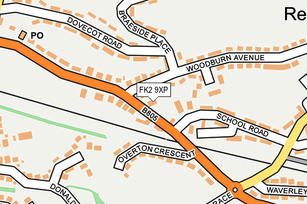 FK2 9XP map - OS OpenMap – Local (Ordnance Survey)