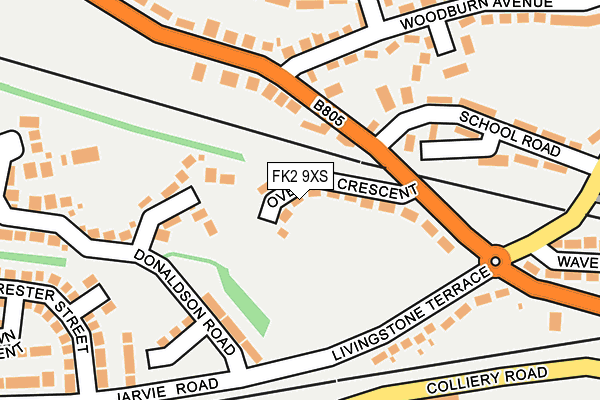 FK2 9XS map - OS OpenMap – Local (Ordnance Survey)