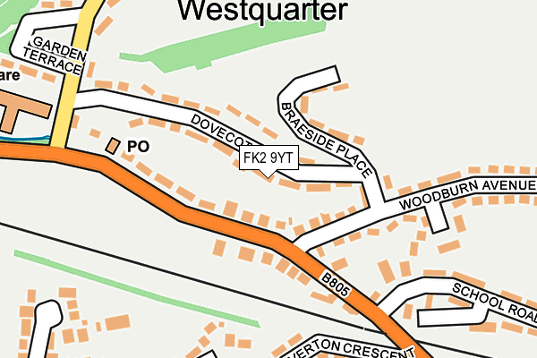 FK2 9YT map - OS OpenMap – Local (Ordnance Survey)